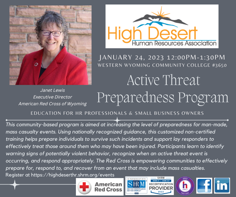 Active Threat Preparedness Program High Desert Human Resources 